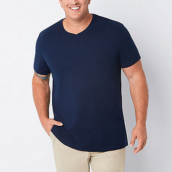 V Bay St. John\'s Sleeve and JCPenney T-Shirt Short Tall Big - Mens Neck