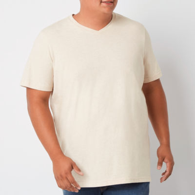 St. John's Bay Super Soft Big and Tall Mens V Neck Short Sleeve T-Shirt