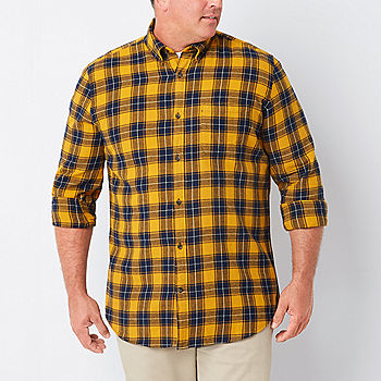 St. John's Bay Big and Tall Mens Classic Fit Long Sleeve Plaid Button-Down  Flannel Shirt - JCPenney