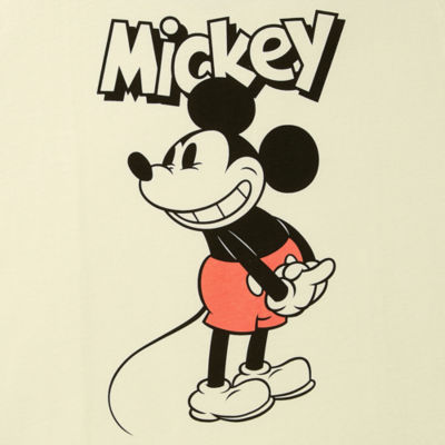 Juniors Boyfriend Tee Womens Crew Neck Short Sleeve Mickey and Friends Graphic T-Shirt
