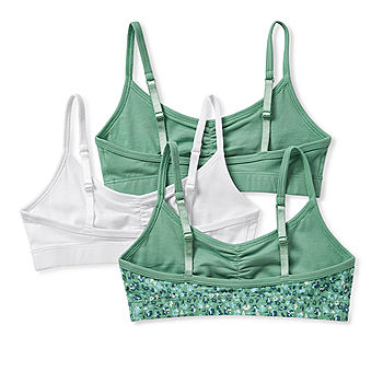 Thereabouts Big Girls 3-pc. Floral Bralette, Color: Blue Green
