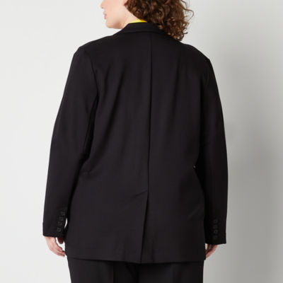 Worthington Womens Classic Fit Blazer-Plus