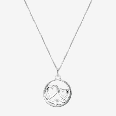 Footnotes Sterling Silver 16 Inch Cable Round Pendant Necklace