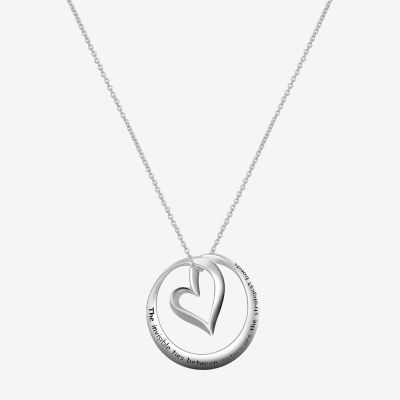Footnotes Sterling Silver 16 Inch Cable Round Pendant Necklace