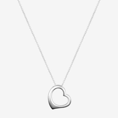 Footnotes Daughter Sterling Silver 16 Inch Cable Heart Pendant Necklace