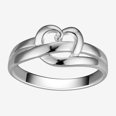 Footnotes Womens 2.5MM Sterling Silver Heart Band