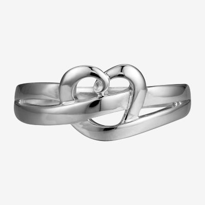 Footnotes Womens 2.5MM Sterling Silver Heart Band