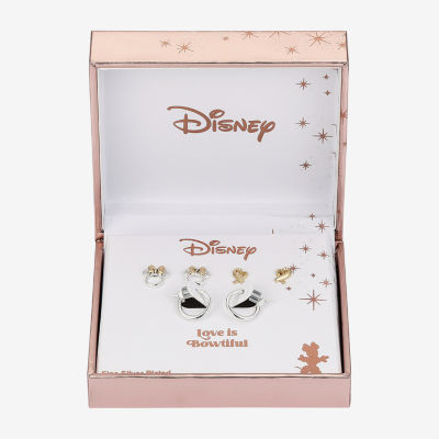 Disney Classics Stud & Huggie Hoop 3 Pair Heart Minnie Mouse Earring Set