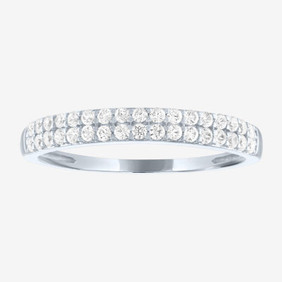 (G-H / Si2-I1) 1/3 CT. T.W. Lab Grown White Diamond 10K Gold Round Anniversary Wedding Band