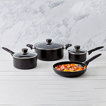 Imperial Home 7 Pc Carbon Steel Nonstick Cookware Set, Pots & Pans Set,  Cooking Utensils, Cooking Set, Home Essentials, Kitchen Essentials, Frying  Pan