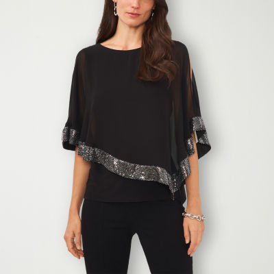 boat neck elbow sleeve tops