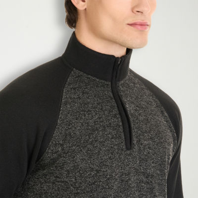 Van Heusen Essential Mens Mock Neck Long Sleeve Sweatshirt