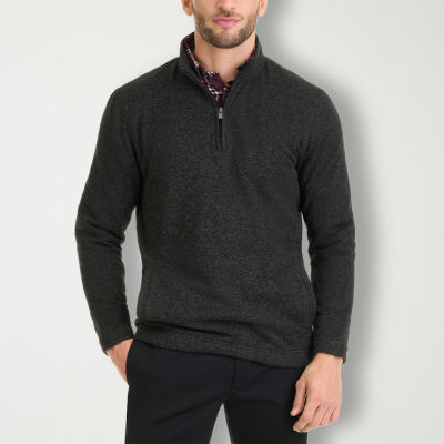 Van Heusen Essential Mens Mock Neck Long Sleeve Sweatshirt