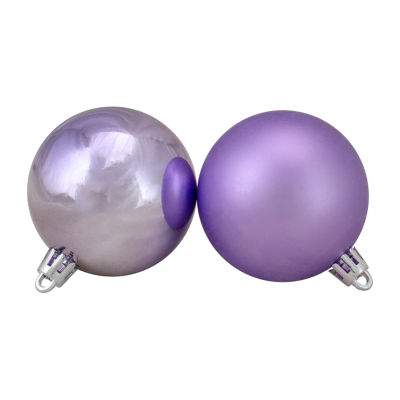 Northlight 2-Finish Purple Ball 60-pc. Christmas Ornament