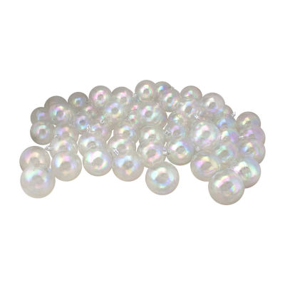 Northlight Iridescent Silver Ball 60-pc. Christmas Ornament