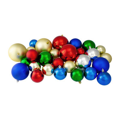 Northlight Multi 2-Finish Ball 50-pc. Christmas Ornament