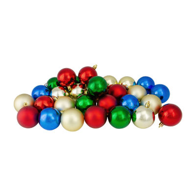 Northlight Multi 2-Finish Ball 50-pc. Christmas Ornament