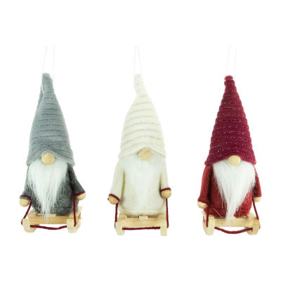 Northlight Sledding Gnomes 3-pc. Christmas Ornament