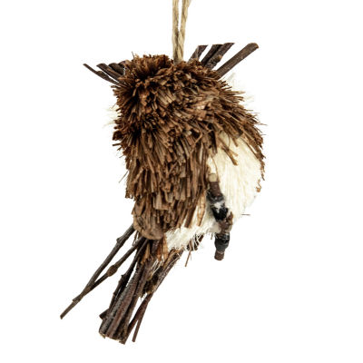 Northlight Sisal And Twig Owl 3-pc. Christmas Ornament