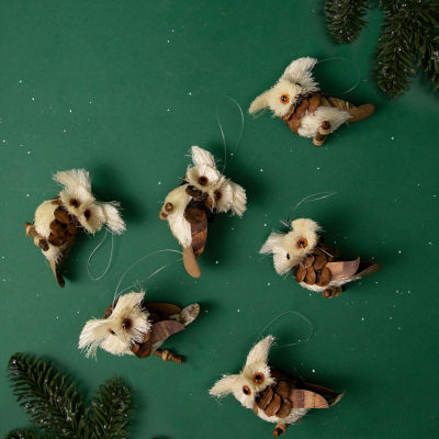 Northlight Sisal Owls 6-pc. Christmas Ornament