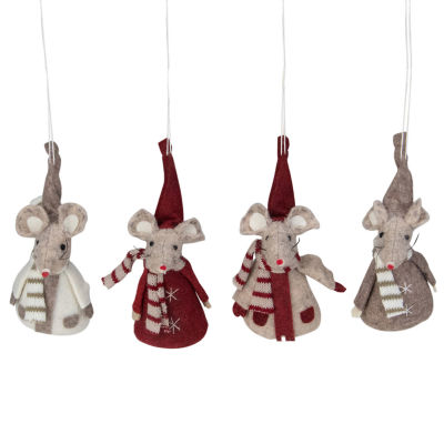 Northlight Standing Mice 4-pc. Christmas Ornament