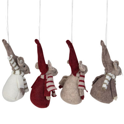 Northlight Standing Mice 4-pc. Christmas Ornament