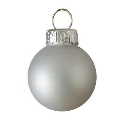 Northlight Silver Glass Ball 40-pc. Christmas Ornament