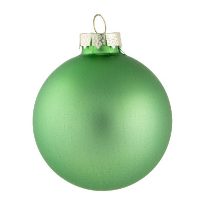Northlight Finish Glass Ball 9pc. Christmas Ornament, Color Green JCPenney