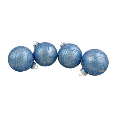 Northlight Glitter Glass Ball 4-pc. Christmas Ornament