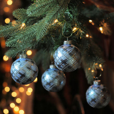 Northlight Glitter Glass Ball 4-pc. Christmas Ornament