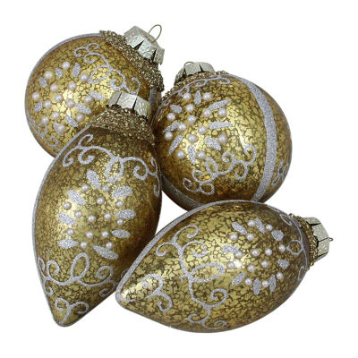 Northlight Shiny Glass Ball 4-pc. Christmas Ornament