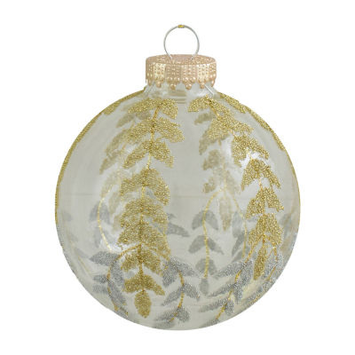 Northlight Glitter Leaves Ball 4-pc. Christmas Ornament