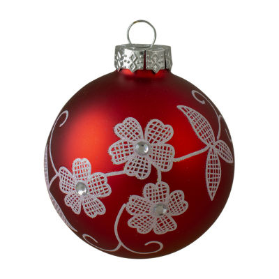 Northlight Floral Ball 4-pc. Christmas Ornament