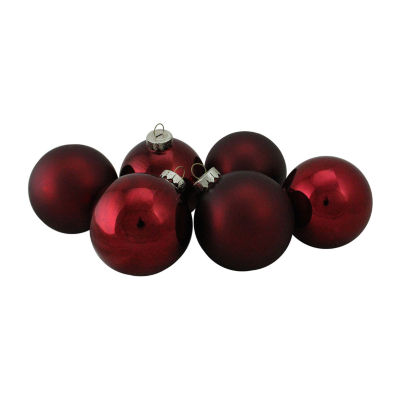 Northlight 2-Finish Glass Ball 6-pc. Christmas Ornament