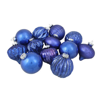 Northlight Blue With Different Shape 12-pc. Christmas Ornament