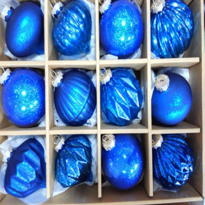 Northlight Blue With Different Shape 12-pc. Christmas Ornament