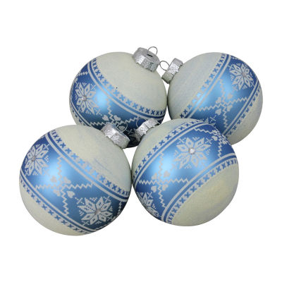 Northlight Nord Fair Isle Ball 4-pc. Christmas Ornament