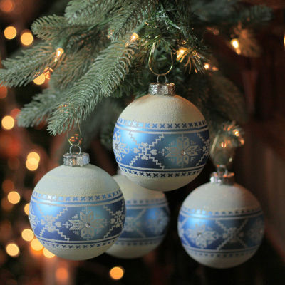 Northlight Nord Fair Isle Ball 4-pc. Christmas Ornament