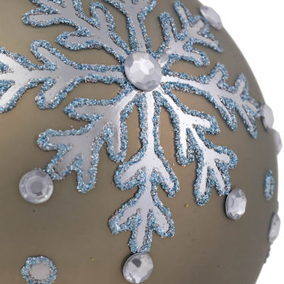 Northlight Snowflakes Glass Ball 2-pc. Christmas Ornament