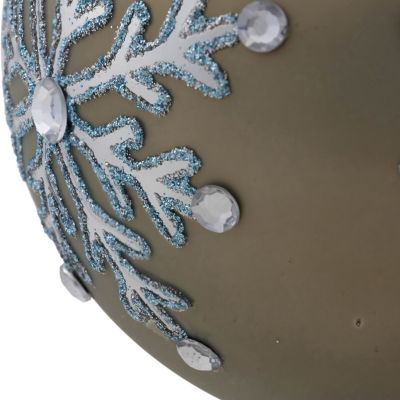 Northlight Snowflakes Glass Ball 2-pc. Christmas Ornament