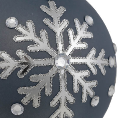 Northlight Snowflake Glass Ball 2-pc. Christmas Ornament