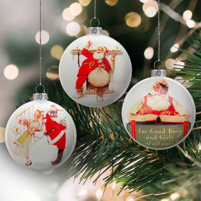 Northlight Norman Rockwell Disc 3-pc. Christmas Ornament