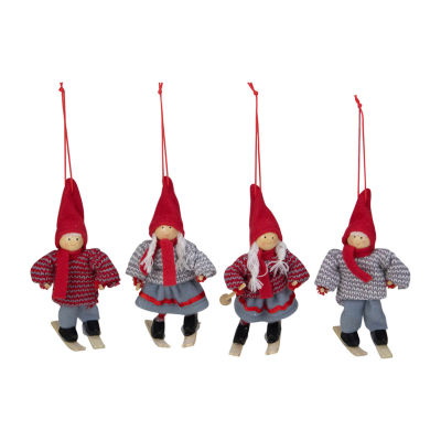 Northlight Skiing Kids 4-pc. Christmas Ornament