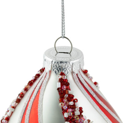 Northlight Striped Finial Glass 2-pc. Christmas Ornament