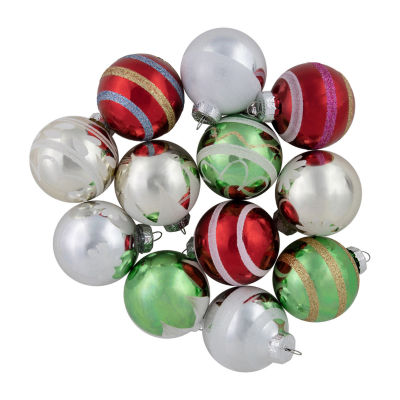 Northlight Vintage Glass Ball 12-pc. Christmas Ornament
