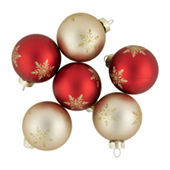 Kurt Adler Ornaments For Christmas Tree, Silver/Black Jeweled Glass Balls,  80 MM Diameter, 6 Piece - Esbenshades