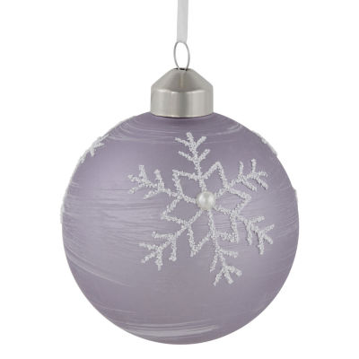 Northlight Purple Glass Ball 3-pc. Christmas Ornament