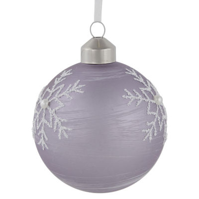 Northlight Purple Glass Ball 3-pc. Christmas Ornament