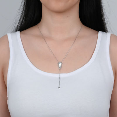 Womens White Mother Of Pearl Sterling Silver 18 Inch Y Necklace