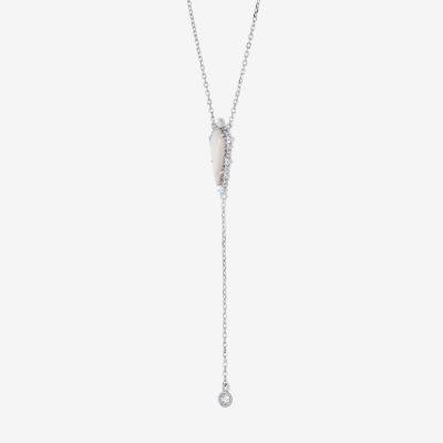 Womens White Mother Of Pearl Sterling Silver 18 Inch Y Necklace